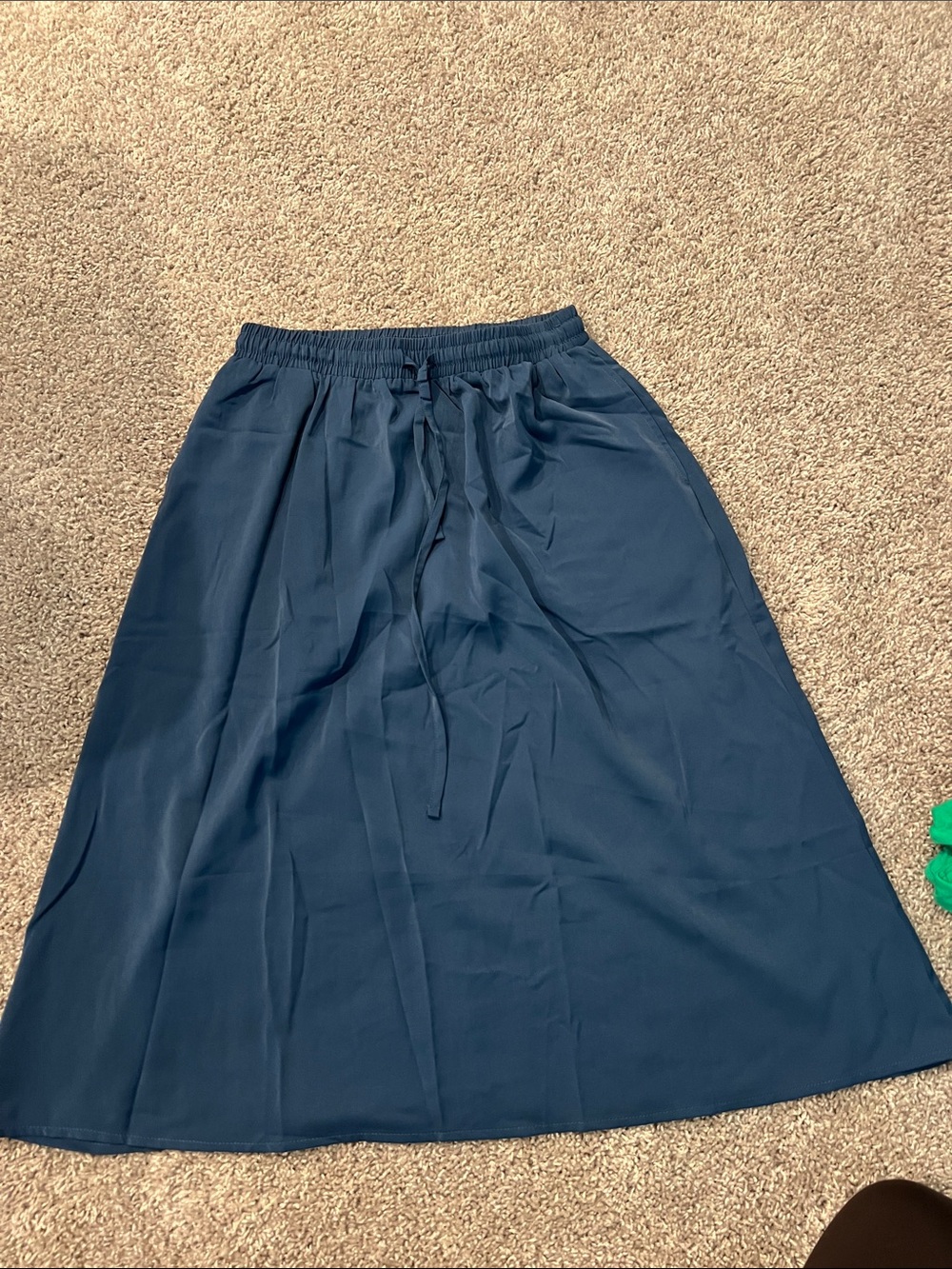 Classic Navy A-Line Drawstring Skirt
